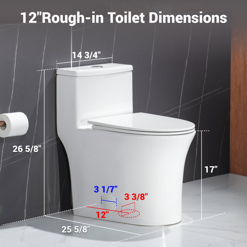 Toilette allongée une pièce 17 po, Silver