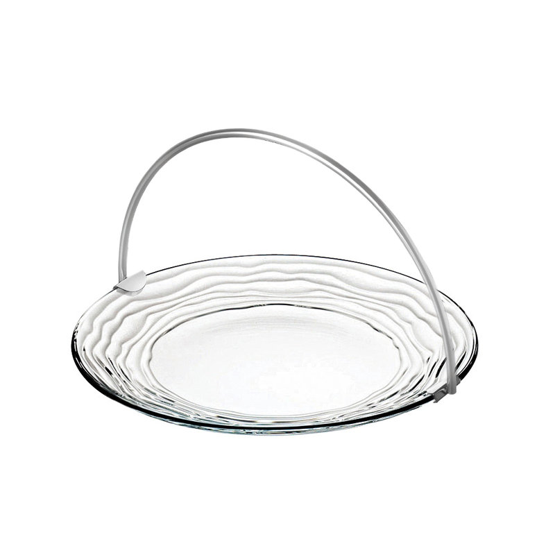 Assiette décorative en verre Ferrara, H 5,11 po x l 8,3 po x P 8,3 po