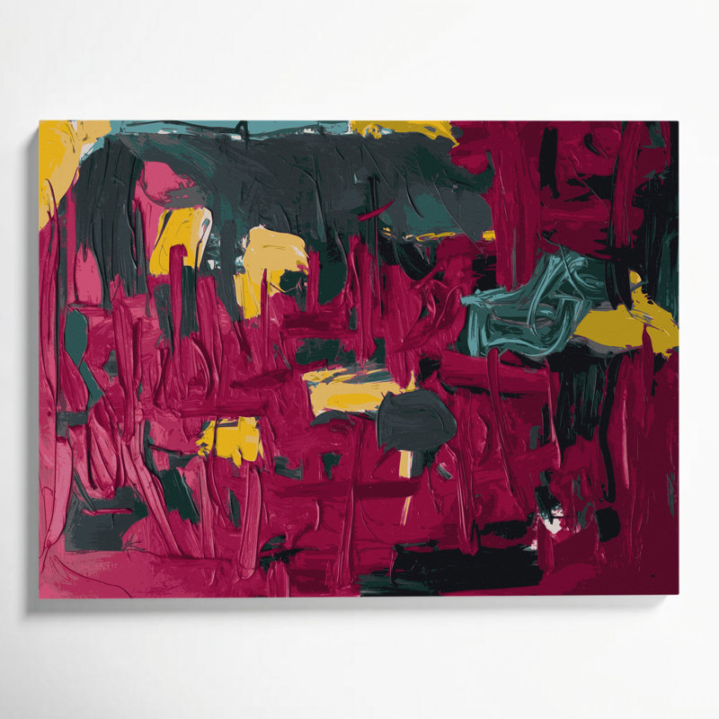 «Neo Expressionism 99», art mural sur toile noire, H 12 po x l 18 po
