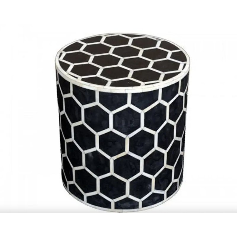 Solid + Manufactured Wood Accent Stool