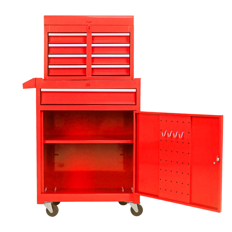 Coffre à outils roulant, Rouge
