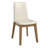 Cipolla Wood Finish White Vegan Leather Dining Chair-105512445
