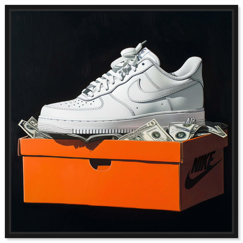 Boîte à chaussures Hustle par Art Remedy, H 13 po x l 13 po, Cadre flottant, Noir