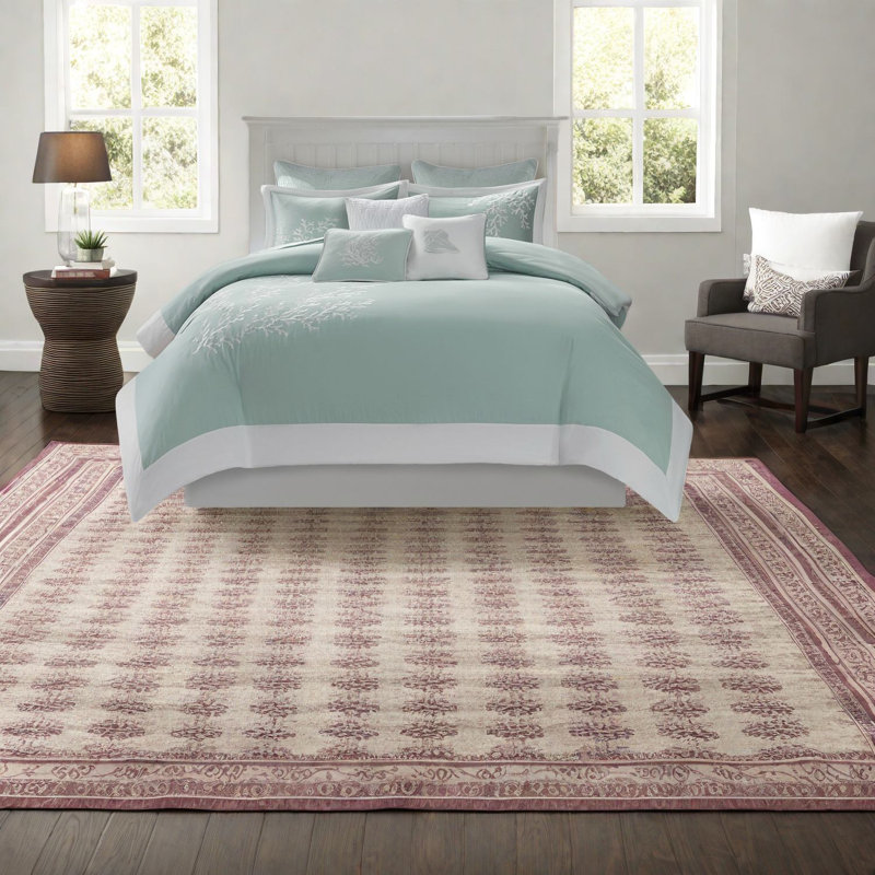 Ensembles de literie luxueux en coton turquoise, style de broderie côtière pour la maison
