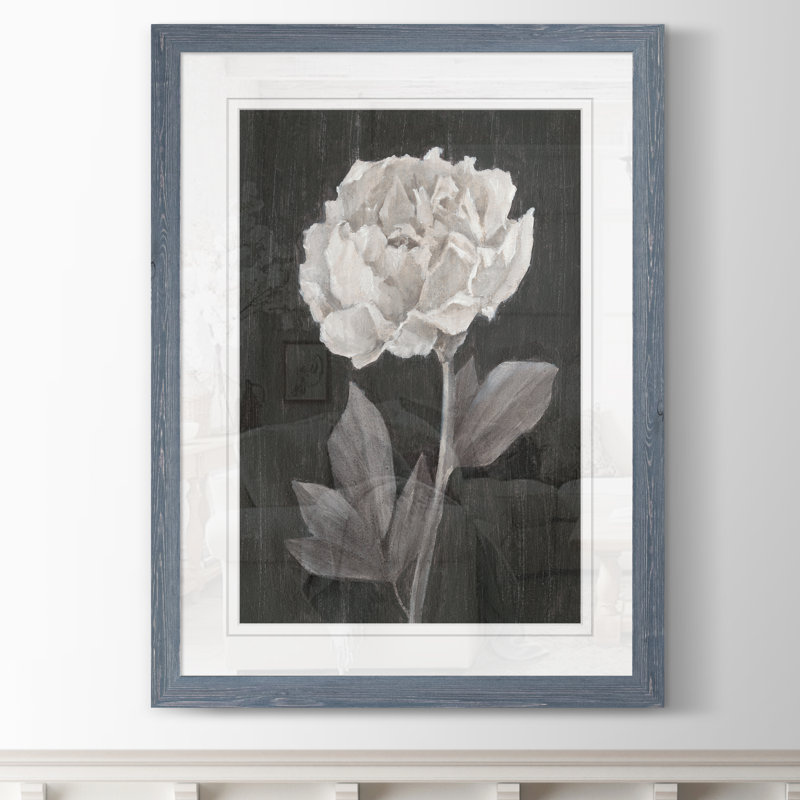 «Black and White Flowers IV» par Paul Cezanne - reproduction d'art encadrée, H 28 po x l 38 po x 1,25 po