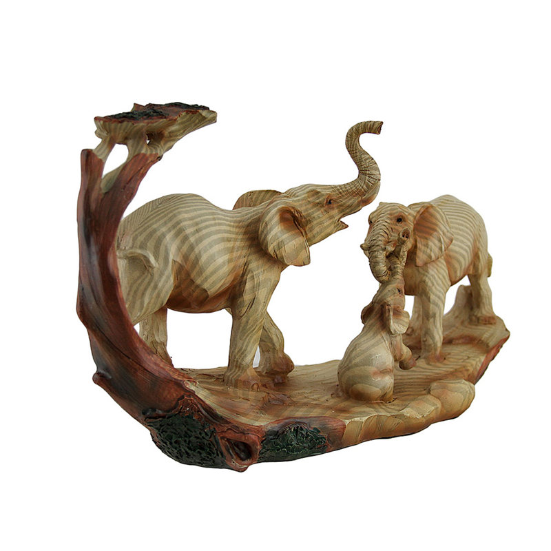Figurine éléphant safari en famille