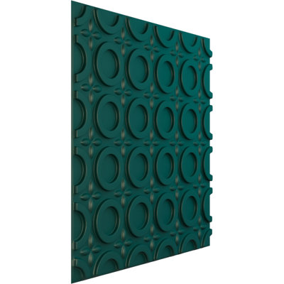 Panneau mural décoratif 3D abstrait EnduraWall l 19 5/8 po x H 19 5/8 po, UltraCover Satin Lagoon (couvre 2,67 pieds carrés)