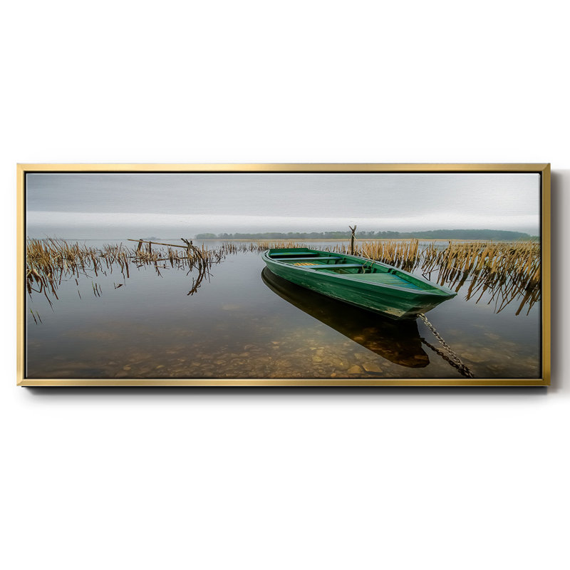 Green One- Framed Canvas