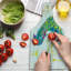 Multicolore planche à découper en verre trempé Ambesonne
