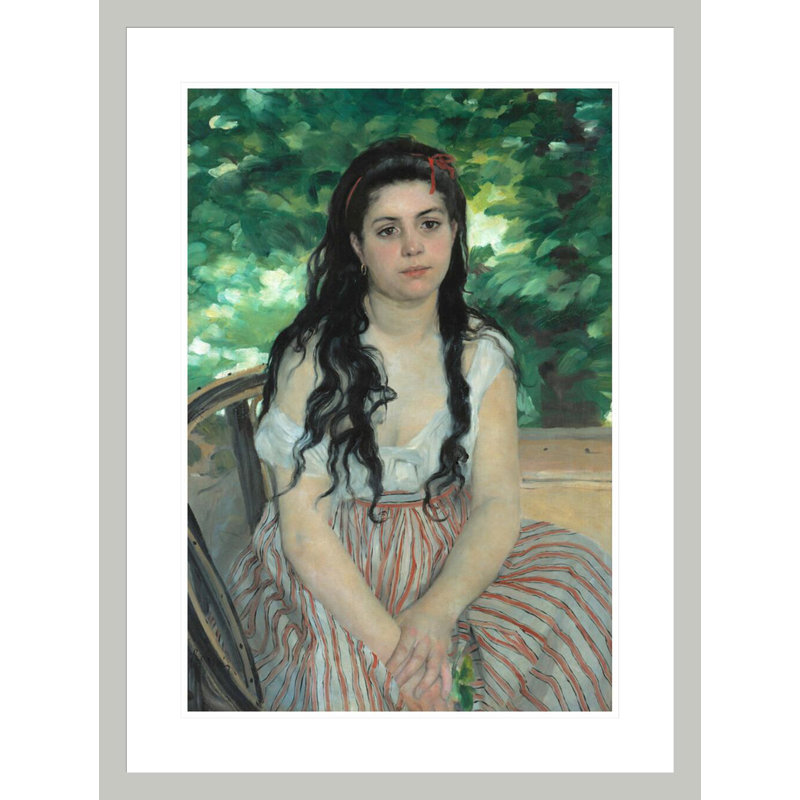 «Summer / The Bohemian» par Pierre-Auguste Renoir, impression giclée encadrée, 29,5 po H x 22,18 po L