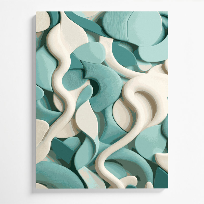 «Abstract Shapes» 12, art mural sur toile brune, H 12 po x l 18 po