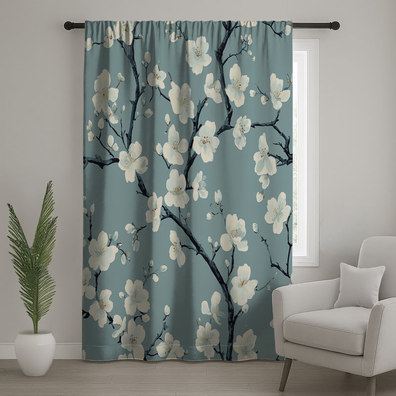 Rideaux Cherry Blossom Branches, Blockout, 50 po x 80 po - 1 panneau