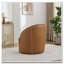 Fauteuil d'appoint pivotant en cuir-1903287115