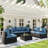 7-pieces Outdoor Rattan Wicker Sectional Seating Group With Cushions-1291617073-1291617075