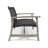 Bops Outdoor Loveseat, Rustic Acacia Wood Frame, 52 Inch, Gray Wicker-121489448