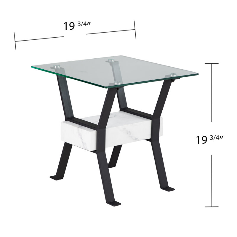 Darvette Glass Top End Table