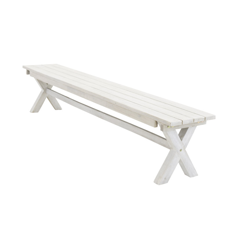 Dhairya Solid Wood Acacia Outdoor Bench