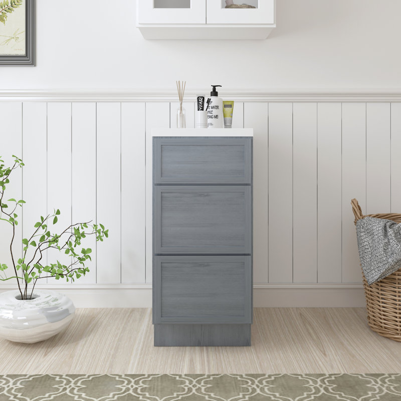 Base de meuble-lavabo simple 15 po seulement, Argent