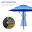 Parasol de patio à 3 niveaux avec manivelle et bouton poussoir inclinable-725611048