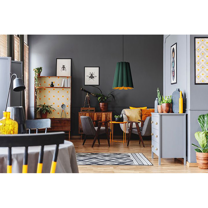Luminaire suspendu 1 lumière Olivia, Pétrole clair