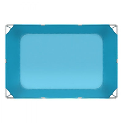 Frame Above Ground Swimming Pool, 118 x 78 x 30 in Rectangular Steel Metal Frame, Large Rectangle Outdoor Backyard Family Pool, Easy to Assemble Rust-Resistant, 1046 Gallon Water Capacity, Blue