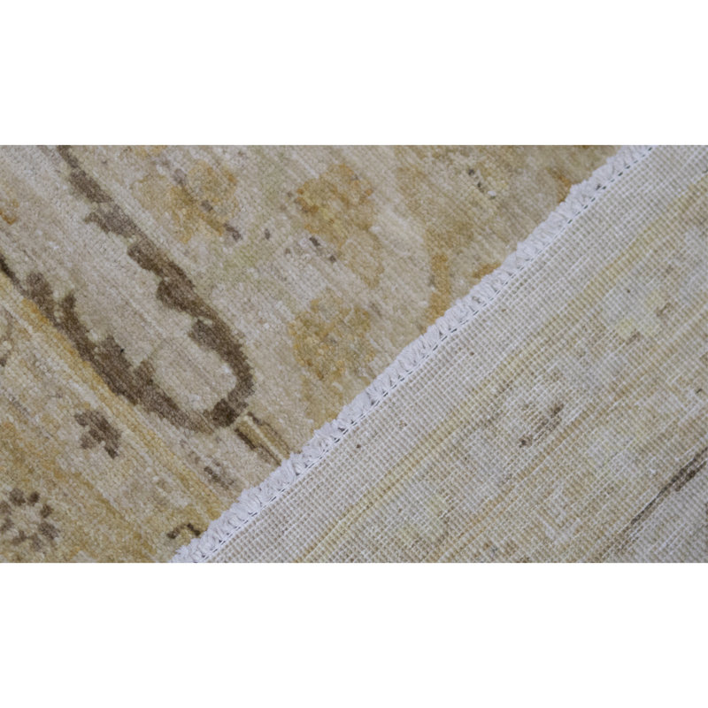 High-Quality Handwoven Rectangle Ivory/Brown Area Rug