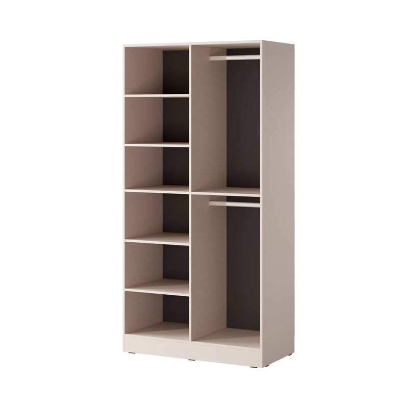 2 Door Manufactured Wood Wardrobe, Beige