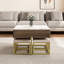 Ensemble de tables basses à plateau relevable avec rangement et repose-pieds