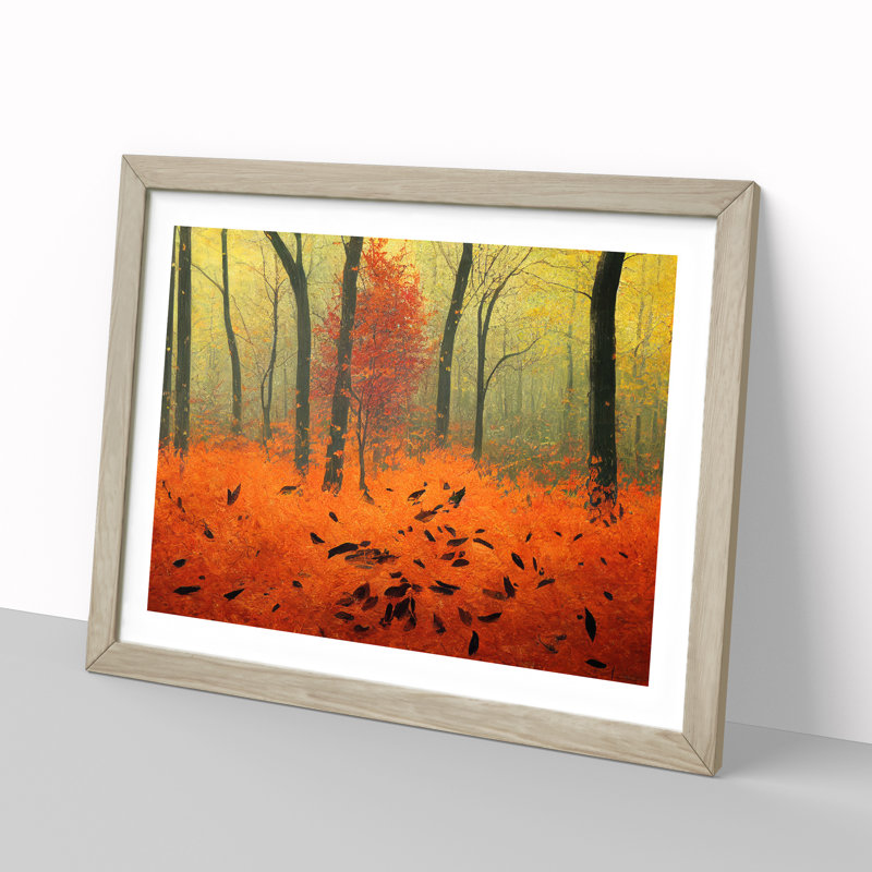 Beauteous Autumn Forest - Print, 46cm H x 64cm W x 2cm D, Oak