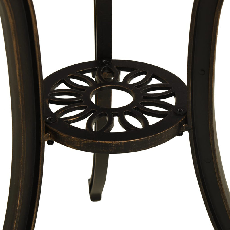 Table de jardin d'extérieur en fonte d'aluminium bronze