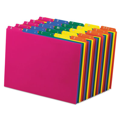 Pendaflex® Poly Top Tab File Guides PVC / Vinyl Flat Files Open
