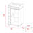 Dukat 2-Shelf Glass Door Bar Cart with Six Wine Cubbies-1606011509