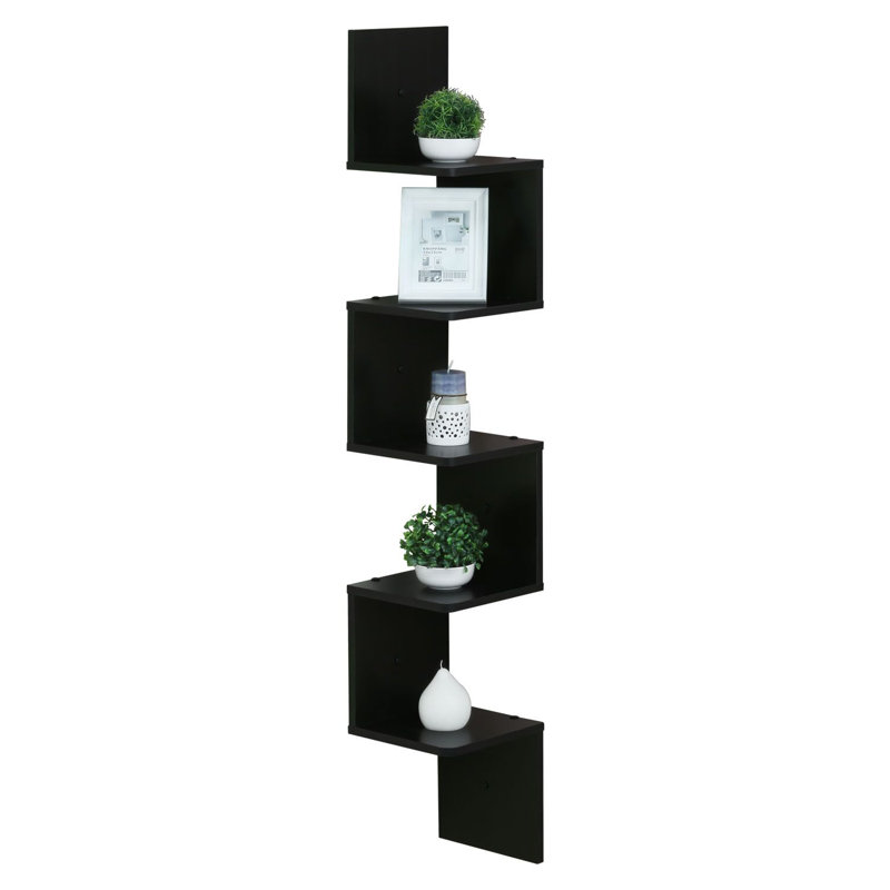 5 Piece Corner Shelf, Espresso