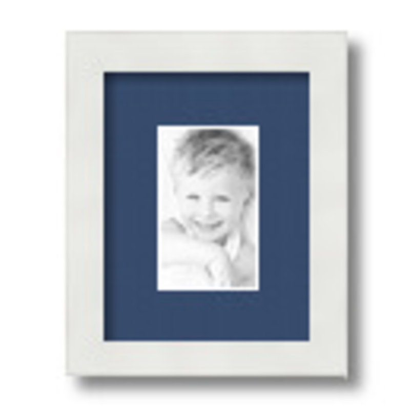 Matte Picture Frame with Mat, Delft Blue