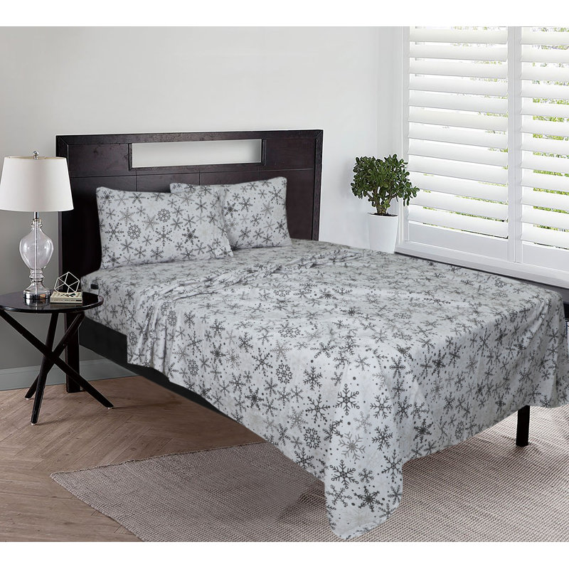 Ensemble de draps 100% flanelle de coton Colyt, Double
