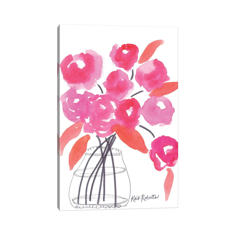 Granny's Vase 1 Piece Wrapped Canvas Painting, 30.48 cm H x 45.72 cm W