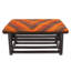 Banc de rangement rembourré avec tablettes