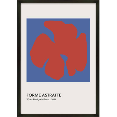 «Despina Forme Astratte Blue & Red» par Romina Gadler - impression à structure simple