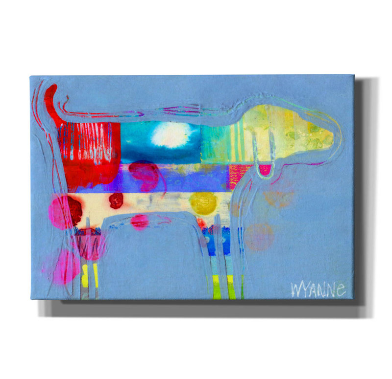 «Only One Dog» par Wyanne, H 18 po x l 26 po x P 0,75 po