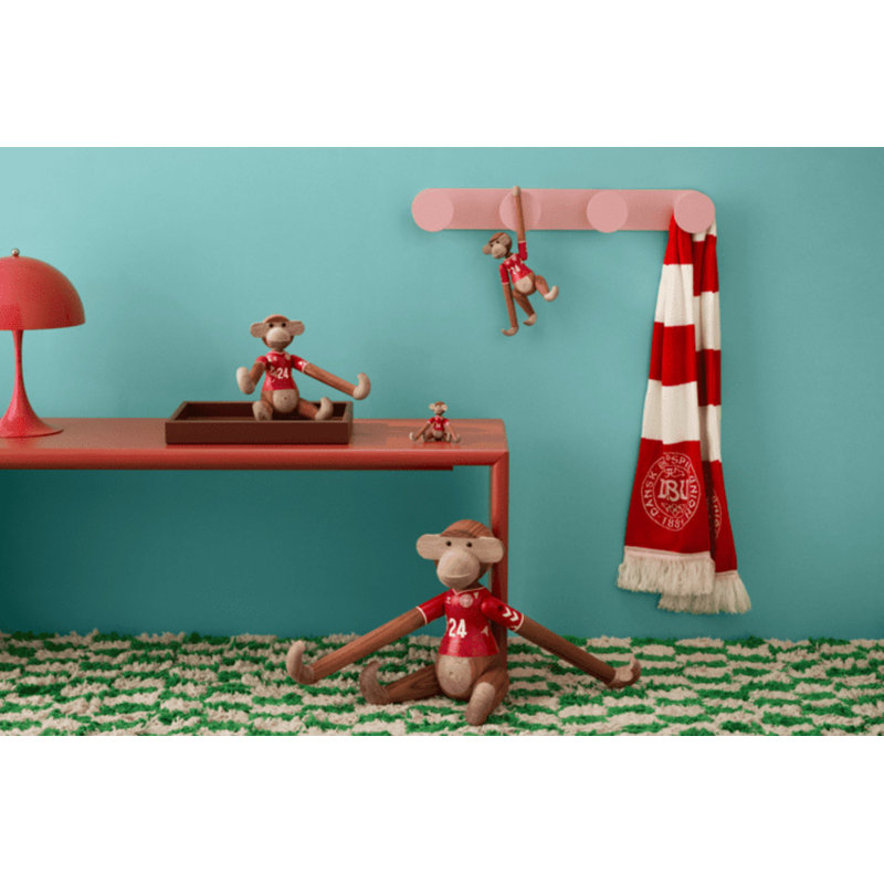 Monkey X DBU Monkey 2024 Large Teak/Limba, 7.30" H x 7.70" W x 7.30" D