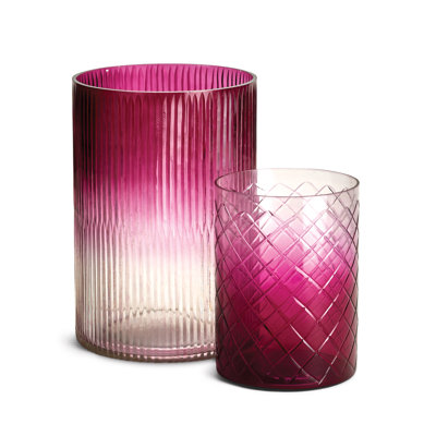 Ensemble d'ouragan de table en verre 2 pièces