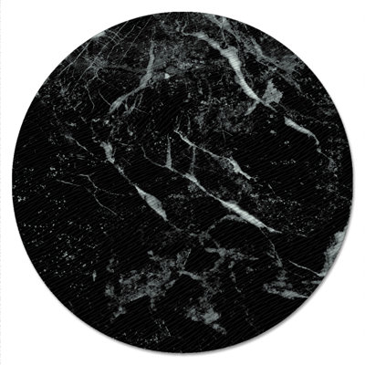Chipps Black Marble Design 13" Round Lazy Susan Turntable