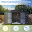 Remise de jardin en métal 11 pi x 12,5 pi - Rangement en acier galvanisé avec porte verrouillable et fenêtres (plancher non inclus)-115702097