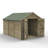 Overlap Pressure Treated 8 x 12 Apex Shed - No Window, Double Door-87256291