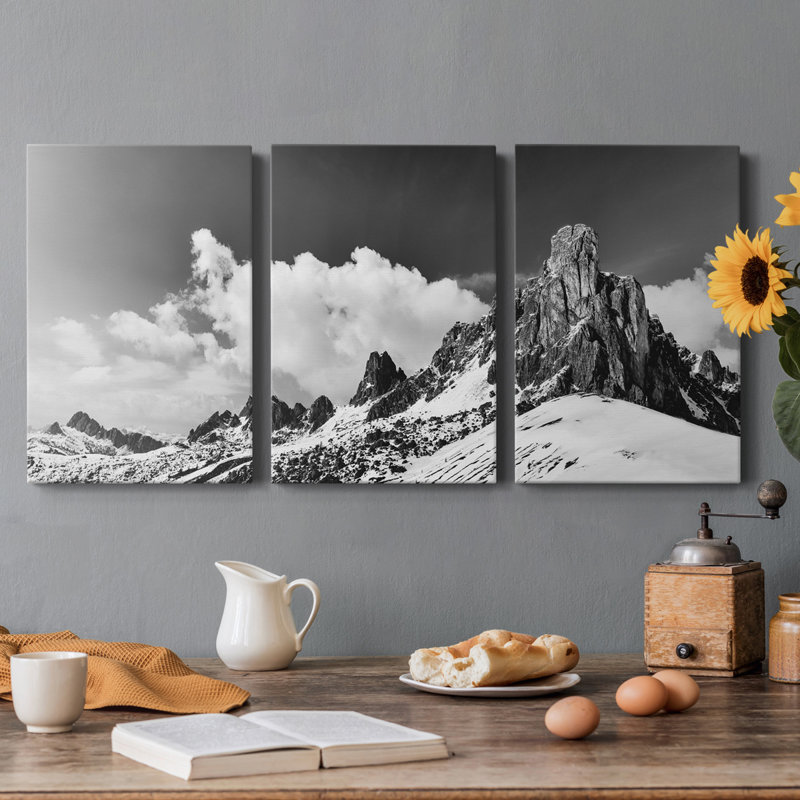 Queue de dragon - Toile tendue avec châssis de qualité supérieure - Prêt à être accroché, H 27 po x l 54 po x P 1 po