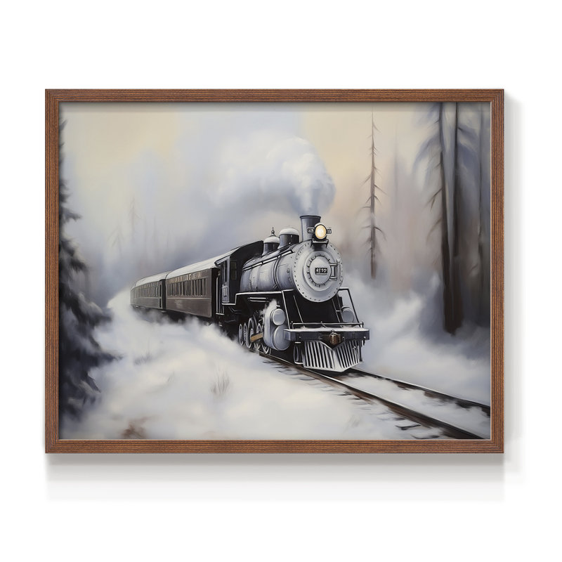 Chirstmas Art-CMIV -Framed Print - Restickable, Noyer, H 16 po x l 20 po