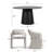 4 - Person Dining Table Sets With Round Table & 4 Upholstered Waterproof Chairs-1343173048