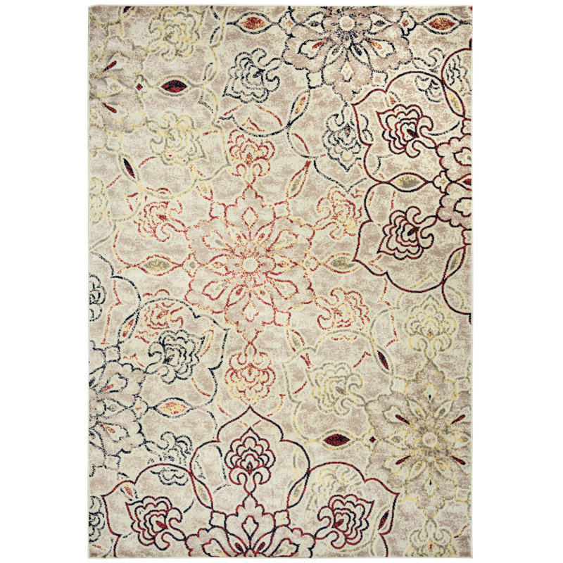 Tapis floral Culver, Rectangle 9 pi 3 po x 12 pi 6 po