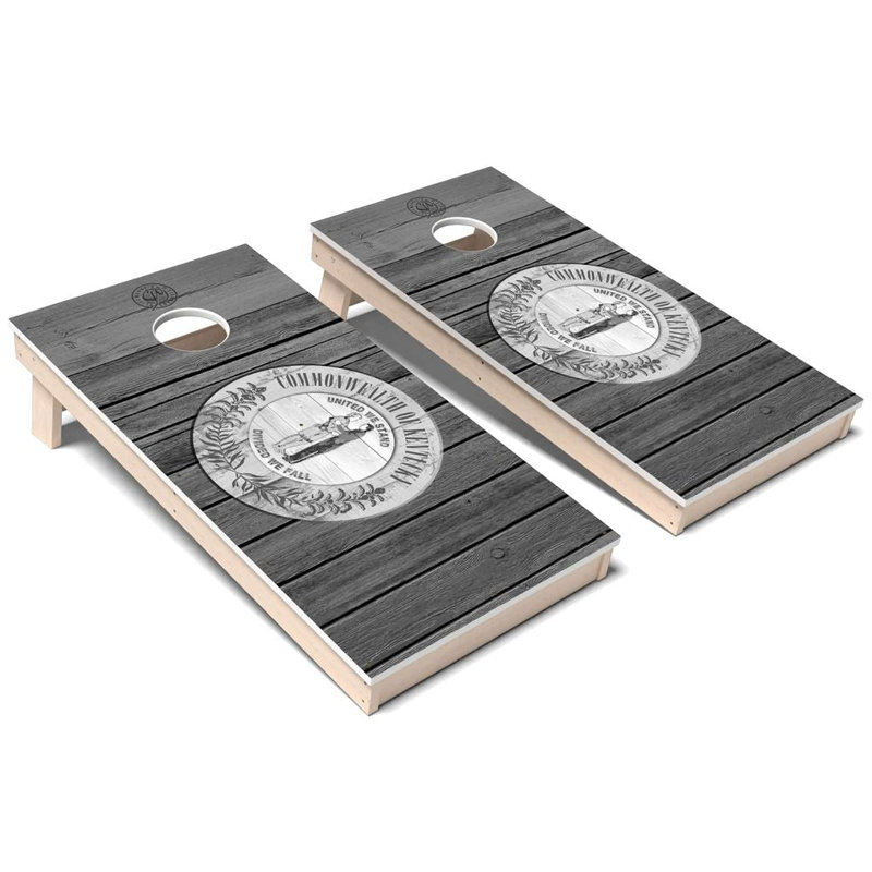 Ensemble de planche de jeu de cornhole rétro toutes saisons en Kentucky State Flag, AUCUN accessoire