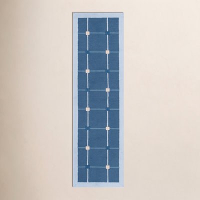 Elway Hand-Woven Checkered Rug